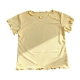 thumbnail image 3 of Girls T Shirts Summer Tops Short Sleeves Solid Color Tees Casual Crew Neck Basic Tees for Kids back to school, 3 of 7