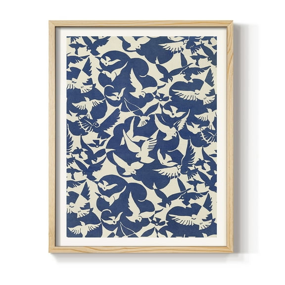 Vintage Abstract Print LI - 10in. x 8in. Vintage Framed Print in Natural Wood Frame