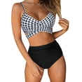 thumbnail image 2 of WREESH Bikini Deux Pièces pour Femmes Maillot de Bain Imprimé Ensemble de Plage, 2 of 6