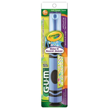 Crayola Power Toothbrush (Single Toothbrush) Packging May Vary, MAKE TOOTHBRUSHING FUN FOR KIDS: The GUM Crayola Power toothbrush is a fun and colorful way to.., By (Best Way To Strengthen Gums)