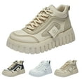 thumbnail image 6 of Oyedens Womens Platform High Top Fashion Sneakers 2025 Trendy Casual Chunky Flat Walking Shoes Girls, 6 of 7