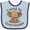 Blue and Navy, variant on Inktastic Loved by Great Grandpa Elephant Heart Boys or Girls Baby Bib