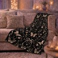 thumbnail image 6 of Enchanting Lunar Moth Celestial Garden, Festive autumn celebration Scene, Warm Flannel Blanket for Living Room and Family Room, Art Lovers autumn celebration Gift, Festive Home Decor, 6 of 9