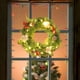 thumbnail image 4 of Corona navideña iluminada con bayas rojas y piñas - Decoración de puerta de invierno de 30 cm para uso interior/exterior, decoración festiva navideña con detalles de algodón, 4 of 6