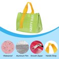 thumbnail image 4 of Uxcell Portable PU Waterproof Insulated Lunch Tote Bag for Office Picnic Outdoor, Light Green Yellow, 4 of 6