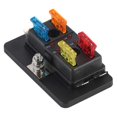 thumbnail image 1 of 4 Way Circuit Blade Fuse Box Block Holder With LED Warning Light Kit For Car Van Boat Marine, 1 of 5