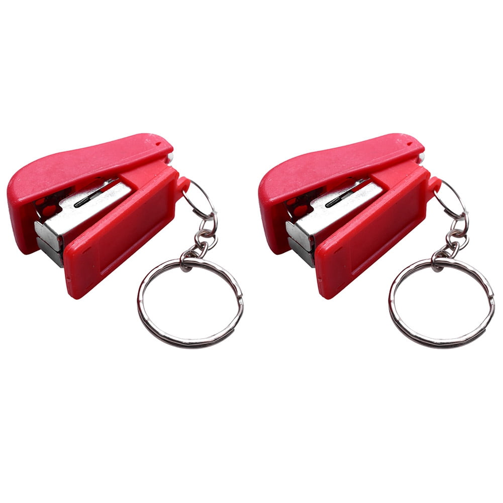 SNOWINSPRING 2Pc Mini Stapler Plastic Stationery Set Kawaii Stapler