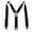 Black, variant on Perry Suspenders Elastic 2 Inch Wide Hook End Suspenders (Tall Available) (Men)