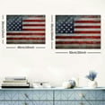 thumbnail image 6 of JEUXUS Vintage American Flag Canvas Print USA Flag Canvas Wall Art United States Flag Wall Art Home Decoration - Made in USA-  20x16inch, 6 of 6