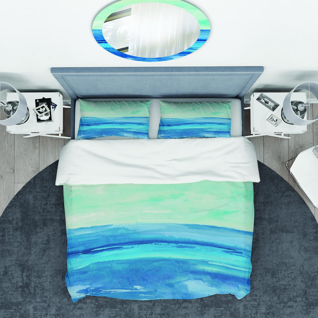Designart 'Out to Sea' Geometric Duvet Cover Set