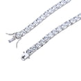 thumbnail image 2 of 5mm Iced Out Hip Hop Bling CZ Tennis Chain Necklace, Rhodium Plated, 0.5 Ct Stones, 22 inches, 2 of 4