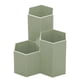 thumbnail image 1 of Organizador de brochas de maquillaje, 3 ranuras de plástico para cosméticos, brochas, bolígrafos, almacenamiento verde, 1 of 5