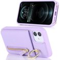 thumbnail image 5 of iPhone 12/12pro Leather Case, Wallet with Card Holder for Women, Shockproof Case for iPhone12/12pro - A+Purple, 5 of 16