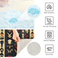 thumbnail image 3 of Yayeee Bath Rug for Bathroom Floor Non Slip Rectangle Fluffy Soft Absorbent Mat, 16"x24", Beige Geometric, 3 of 7