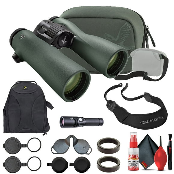 Swarovski 10x42 NL Pure Binoculars + Padded Backpack + Flashlight  + 6Ave Cleaning Kit