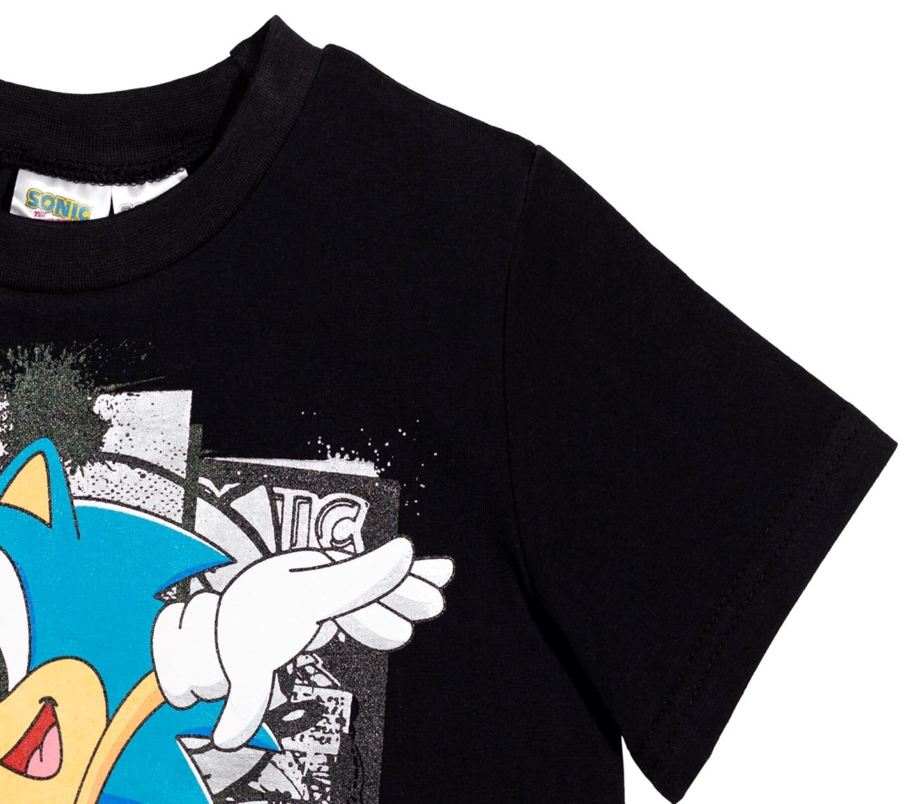 Sonic The Hedgehog Toddler Boys Athletic Pullover T-Shirt and Mesh Shorts Outfit Set Blue / Black 5T