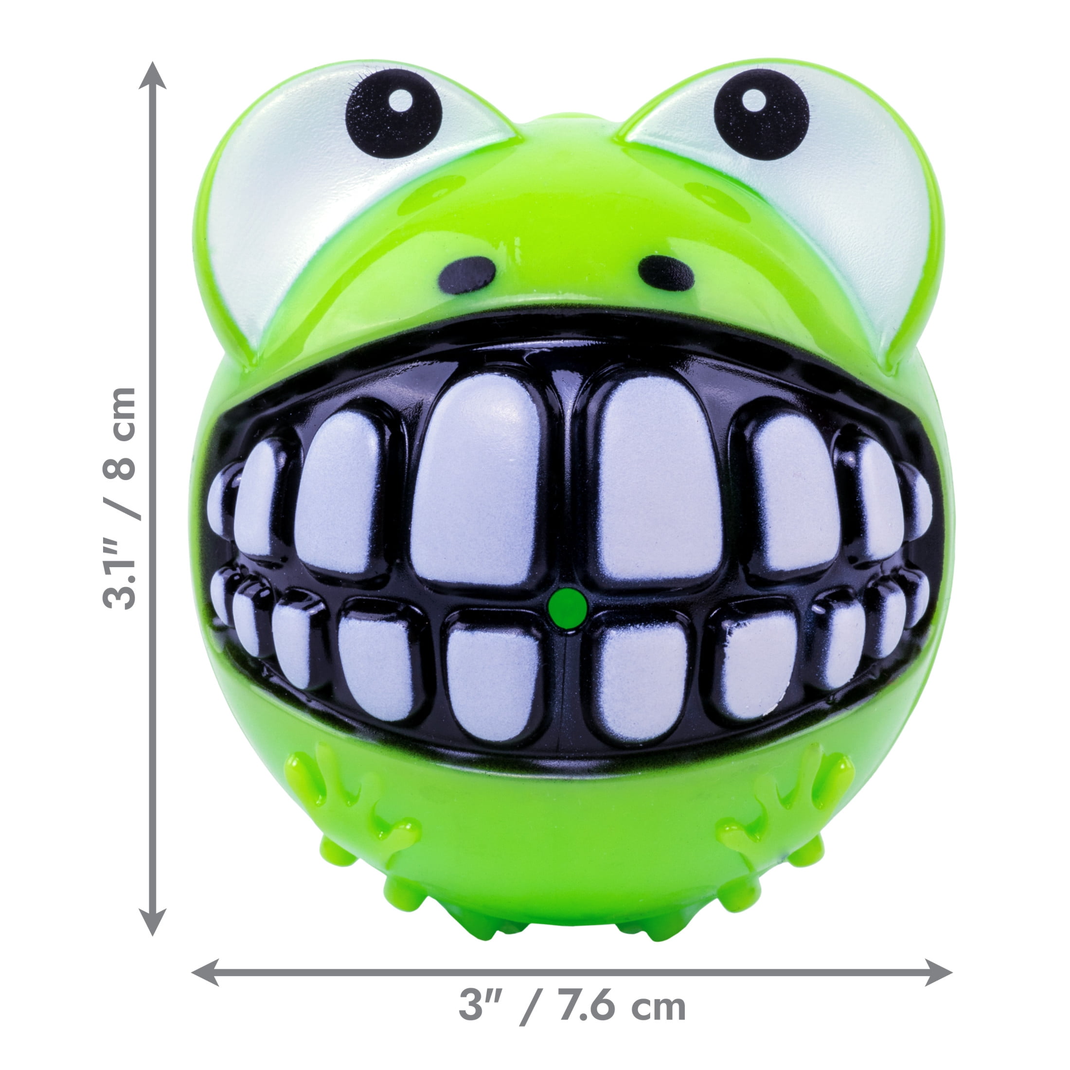 KONG® Grinz Frog Squeaker Ball Dog Toy, Large