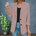 thumbnail image 2 of Jackets For Women Womens Casual Jacket Pockets Long Sleeve Open Front Button Work Lapel Button Jacket Winter Fall Clothes Plus Size Coat, 2 of 6