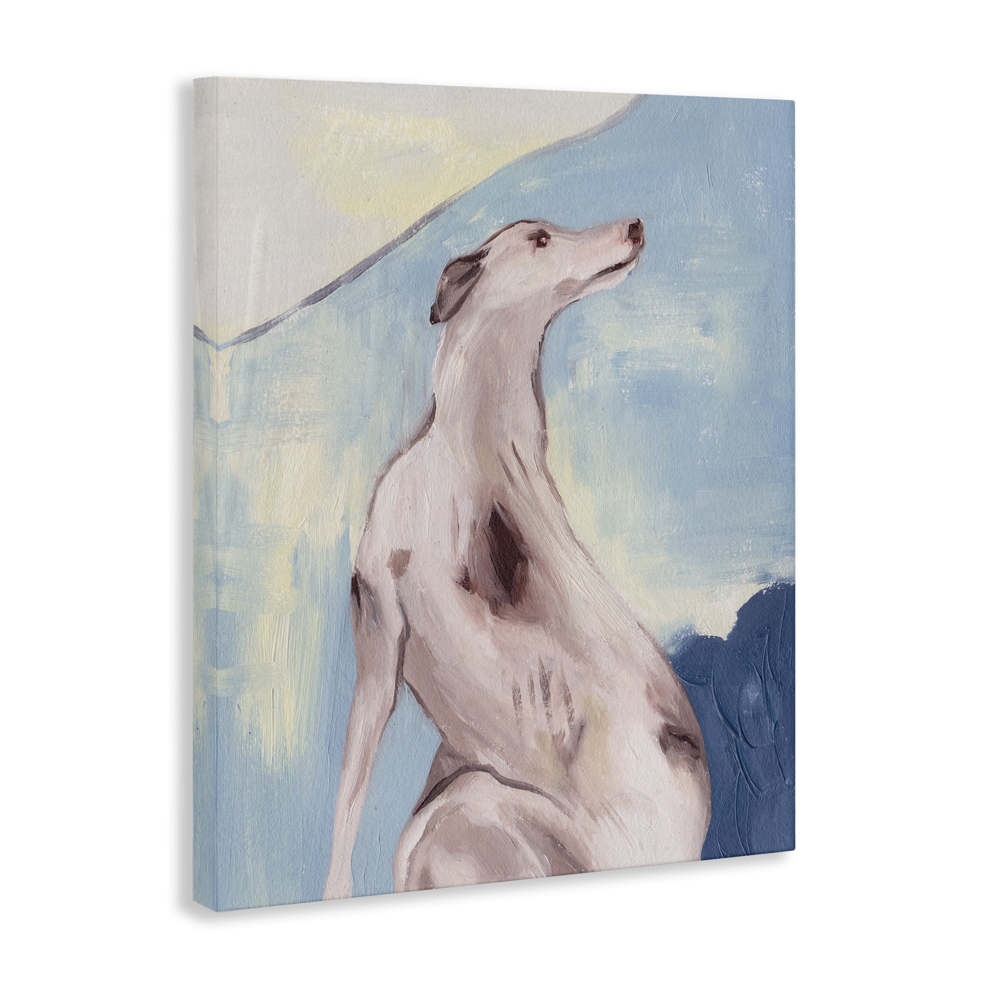Stupell Industries Greyhound Abstract Painting Animals & Insects Painting Gallery Wrapped Canvas Art Print Wall Art, 36 x 48