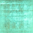 thumbnail image 1 of Ahgly Company Indoor Square Persian Turquoise Blue Traditional Area Rugs, 7' Square, 1 of 4
