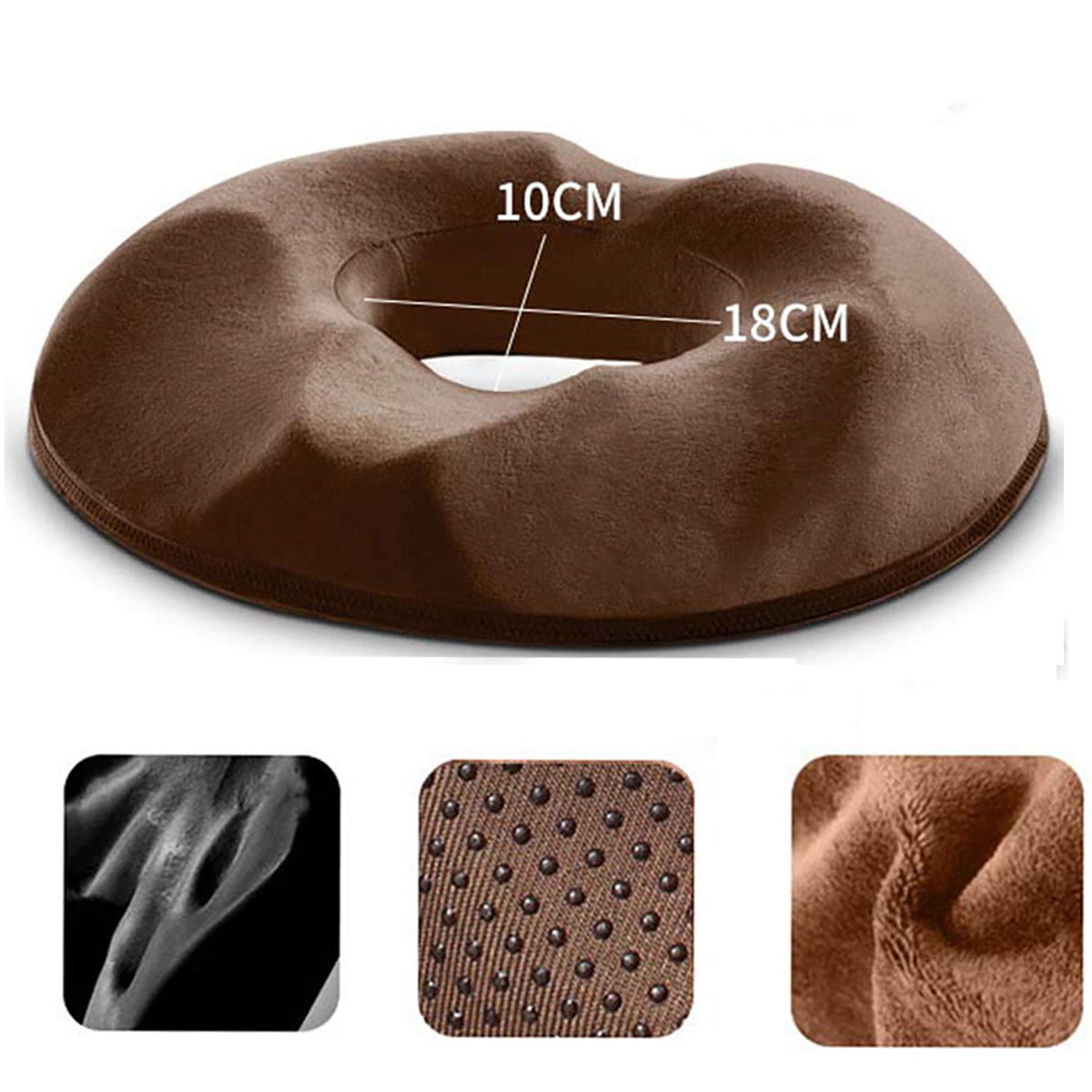 Casewin Donut Pillow, Large Donut Seat Cushion for Relief Tailbone Pain