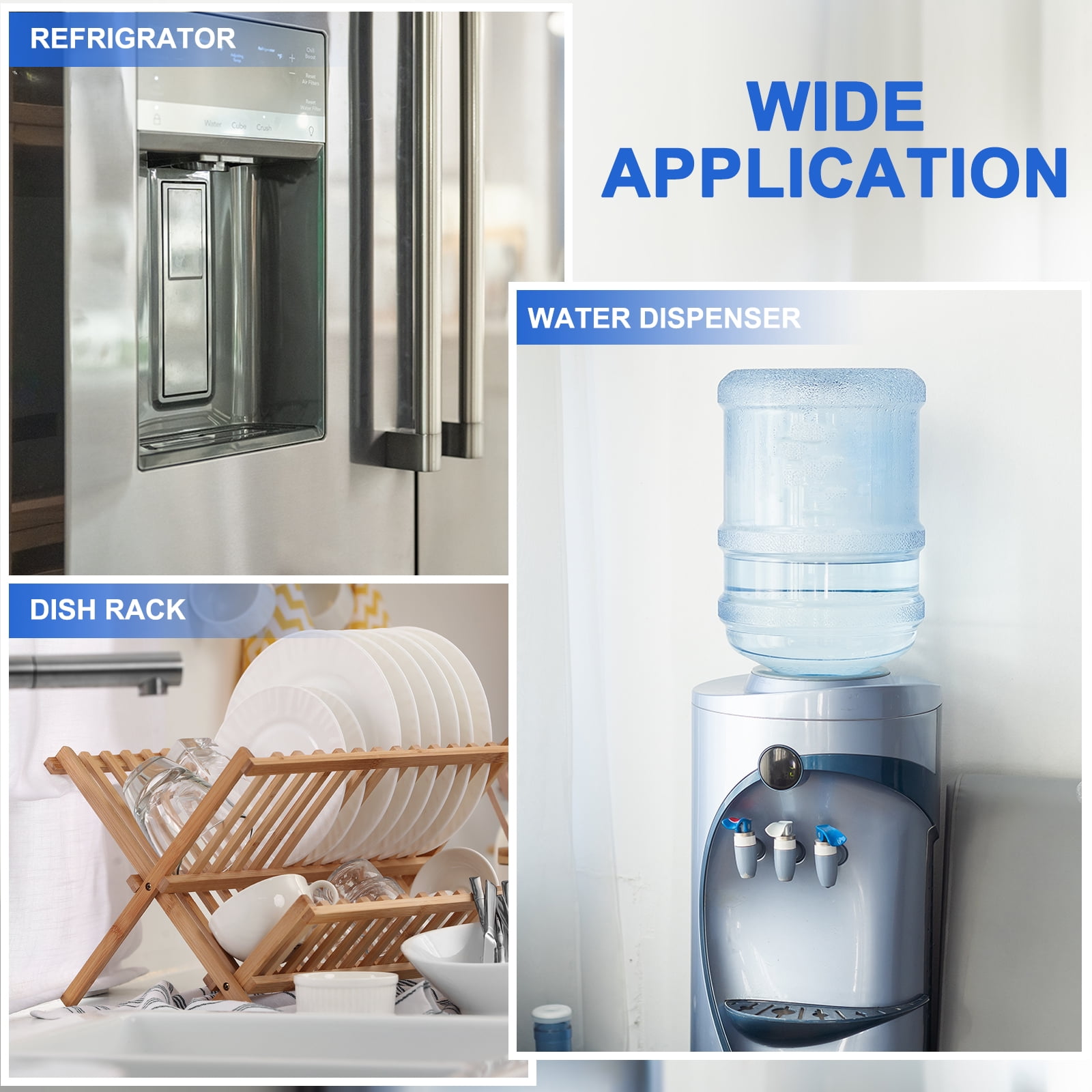 Uxcell Semi-Circular Refrigerator Drip Catcher - Non-Slip Silicone Mini Dispenser Drip Collector Fridge Spills Water Pad Catch Basin with with Rectangular Large Drain for Drainage, Grey