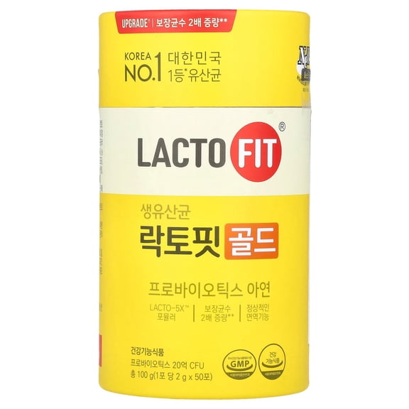 Lacto-Fit Gold   Two Free Samples | For gut health, blood sugar support, immune system support | Probiotics 2g x 50 sachets | Chong Kun Dang