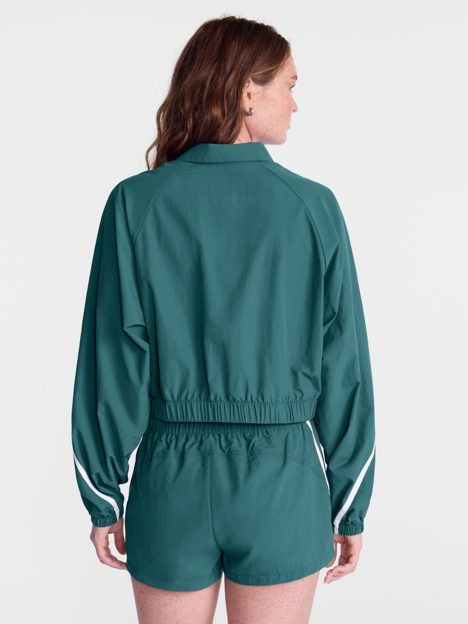 No Boundaries Zip Front Graphic Track Jacket, Women's XXS-XXL