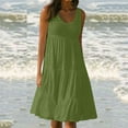 thumbnail image 4 of Rrunsv Spring Dresses for Women Women's Summer Sleeveless Sundress Swing Dress Casual Flowy Tiered Beach Maxi Dress AG,XXXL, 4 of 4
