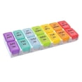 thumbnail image 1 of Portable Medicine Case Medicine Box Pill Organizer Pill Box Moisture-Proof Pill Case Medication Reminder Portable Travel Container for Vitamins Fish Oil Compartments, 1 of 6