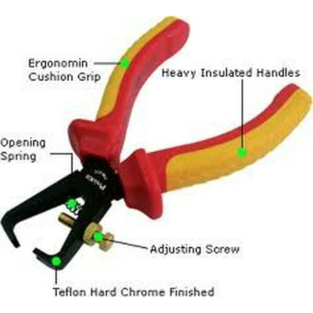 Eclipse Tools 1000V Insulated Wire Stripping Pliers adjustable
