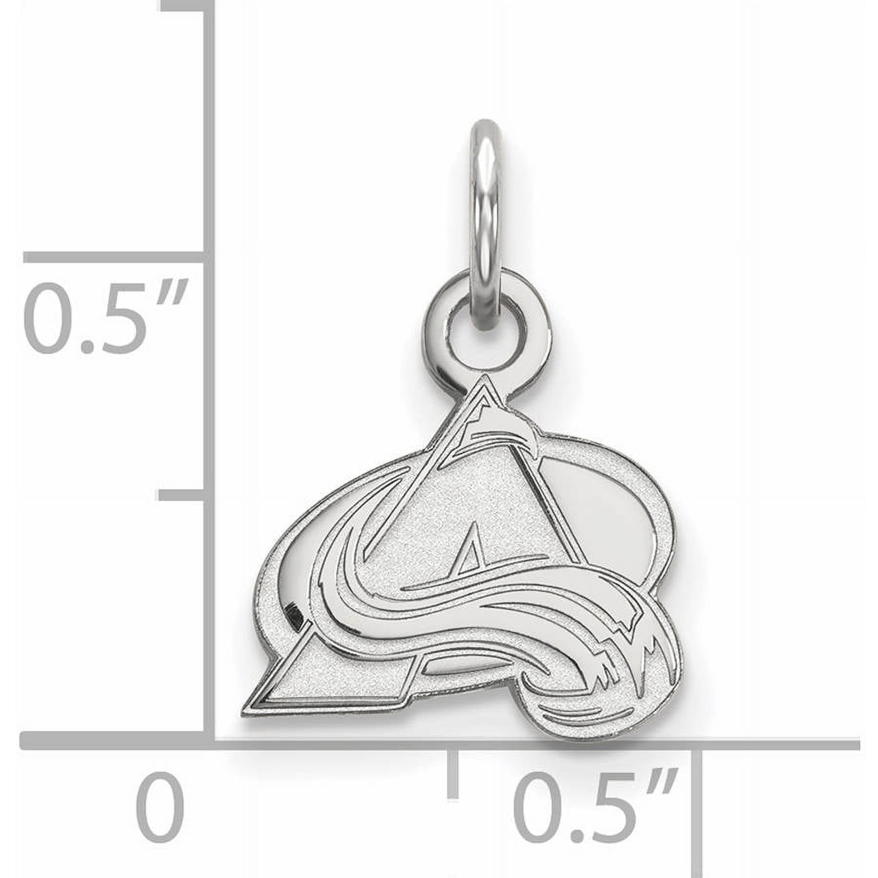 LogoArt Sterling Silver Rhodium-plated NHL Colorado Avalanche Extra Small Pendant - image 2 of 5