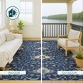 thumbnail image 4 of Addison Rugs Chantille Indoor/Outdoor Traditional Global Navy Machine Washable Rectangle Rug, 9' x 12', 4 of 8