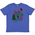 thumbnail image 3 of Inktastic Santa is Promoting Me to Big Sister Green Plaid Tree Youth T-Shirt, 3 of 5