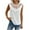 White, variant on Summer Tank Tops for Women Fashion Solid Color Lace Collar Stitching Crochet Tank Top Crew-neck Tank Top Camisole for Women White L