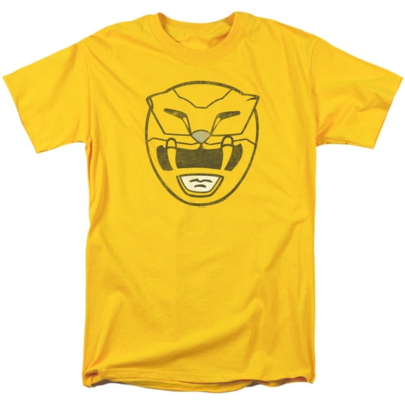 Power Rangers - Yellow Ranger Mask - Short Sleeve Shirt - X-Large