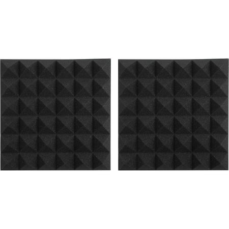 UPC: 0716408556796 | Gator GFW-ACPNL1212P-2PK Pair of 2 Inch – Thick Acoustic Foam Pyramid Panels 12×12 Charcoal
