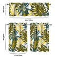 thumbnail image 6 of Set of 3 Kitchen Curtains, 27.5x36 Inch Polyester, Hawaiian Tropical Leaf and Flower Designs, Lightweight Window Drapes for Kitchen or Bathroom, 6 of 6