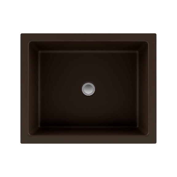 19" Rectangle Quartz Vanity Bathroom Sink, Galaxy Mocha Drop-In Sink, Undermount Bathroom Sink, Granite Vanity Basin by Lexicon Platinum LP-V330-M