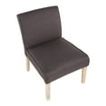 thumbnail image 6 of Vintage Neo Contemporary Accent Chair in White Washed Wooden Legs and Grey Fabric by LumiSource, 6 of 7
