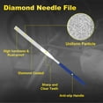 thumbnail image 4 of Uxcell 5Pcs Diamond File 3 x 140mm 100 Grit Diamond Needle Silver Files for Metal Glass Wood Stone Grinding Polishing Engraving, Narrow Flat, 4 of 7