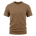 thumbnail image 3 of XAOFW Summer Casual Solid Color T Shirts For Man Stretch Relaxed Fit Round Neck Short Sleeve Tees Holiday Party Versatile Tops, 3 of 7