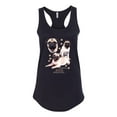 thumbnail image 2 of If It's Not a Pug It's Just a Dog Gift | Womens Dog Lover Jersey Racerback Tank Top, Black, Small, 2 of 3