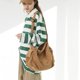 thumbnail image 5 of Bolso bandolera de pana Bolsos de hombro de gran capacidad a la moda Bolso informal (Caqui), 5 of 8