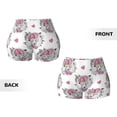 thumbnail image 3 of Sigee Cartoon Poodle Dog Print Women's High Waist Workout Shorts - Squat Proof, Tummy Control, Yoga and Gym Activewear-X-Large, 3 of 9