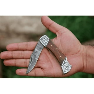 Gentleman's Folding Knife Pocket Knife Knives Knife Wood  Handle Sharp Blade - Pocket Knife for Men - Best Folder for Camping Hunting  - EDC and Outdoor Gear - Birthday Christmas