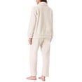 thumbnail image 3 of INSPIRE CHIC Womens Fleece Sleepwear Winter Button Down Fuzzy Plush Soft Warm Pajama Sets with Pockets S White, 3 of 6