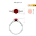 thumbnail image 5 of ANGARA Lab Grown 1.2 Ct Nature-Inspired Ruby Engagement Ring with Leaf Motifs for Women in 14K White Gold (Size-6.5mm) | July Birthstone, Anniversary, Jewelry Gift for Women | Lab-Grown Ruby Ring, 5 of 7