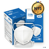 N95 Respirator Mask, DOBU model 201, NIOSH Certified Individually Packaged 25 masks, Stretchable braided head straps