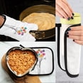 thumbnail image 5 of Yayeee Oven Mitts and Pot Holder Set of 2 Heat Resistant Kitchen Gloves Baking Hot Pad, Colorful Flower, 5 of 5